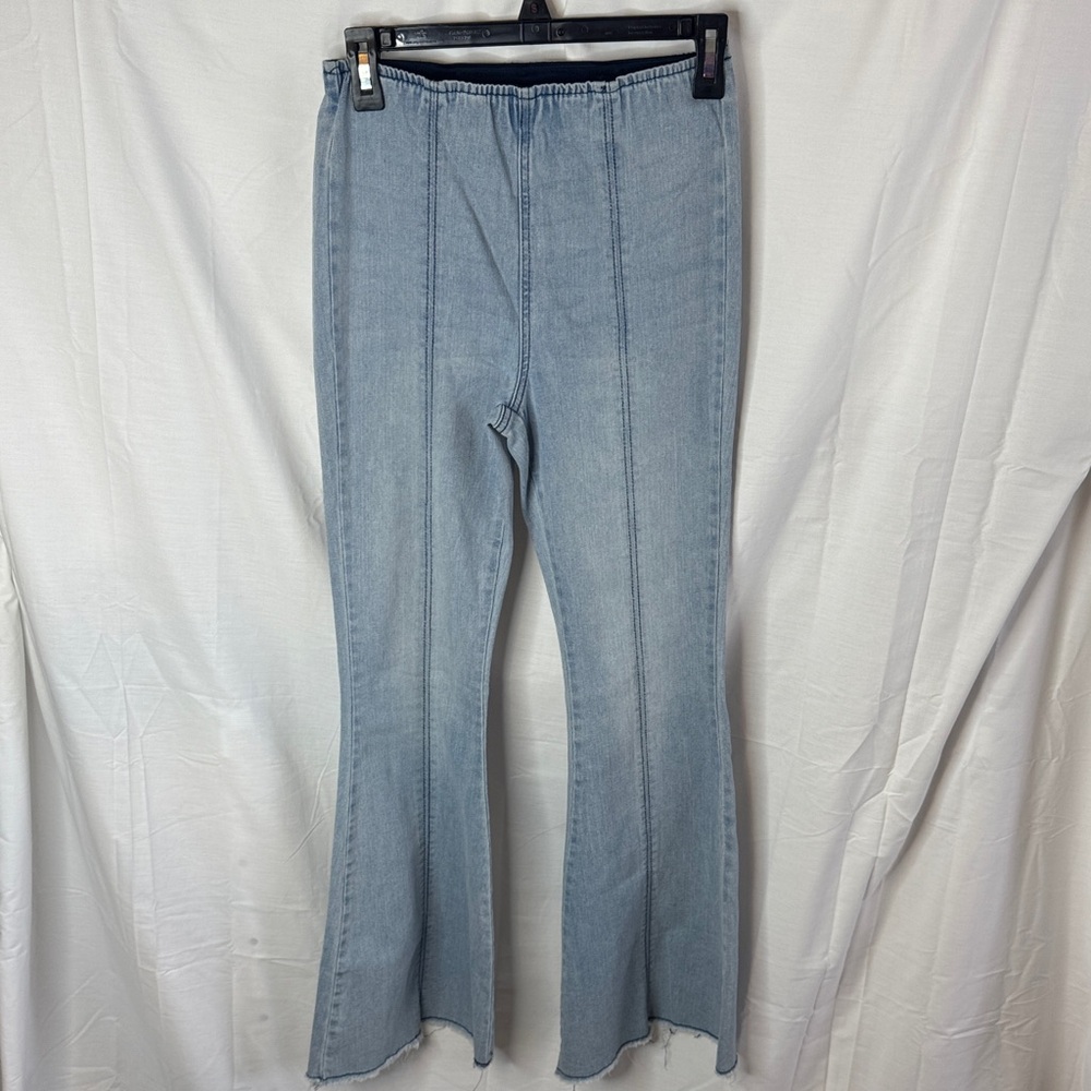 Light Blue Flare Jeans - Women's Wide Leg Denim